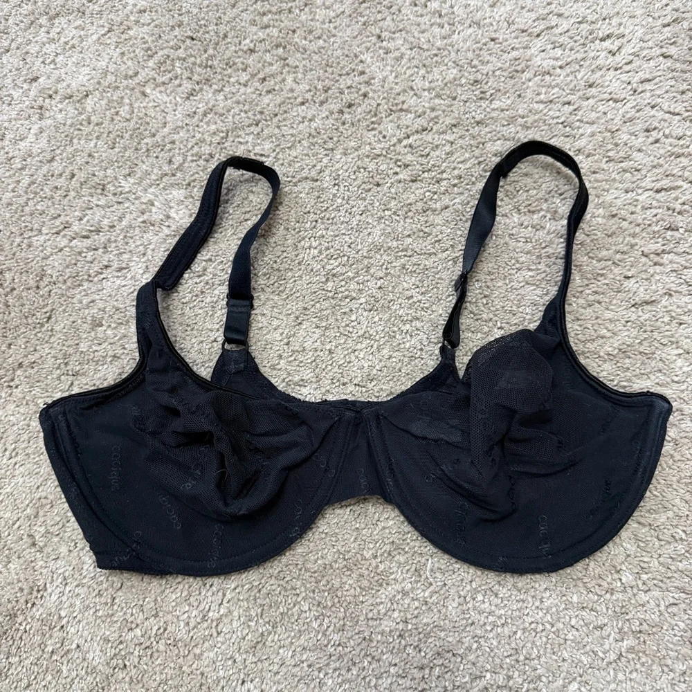 Cacique Elegant Lace Underwire Bra - Black 40D
